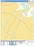 Pico Rivera  Wall Map Basic Style